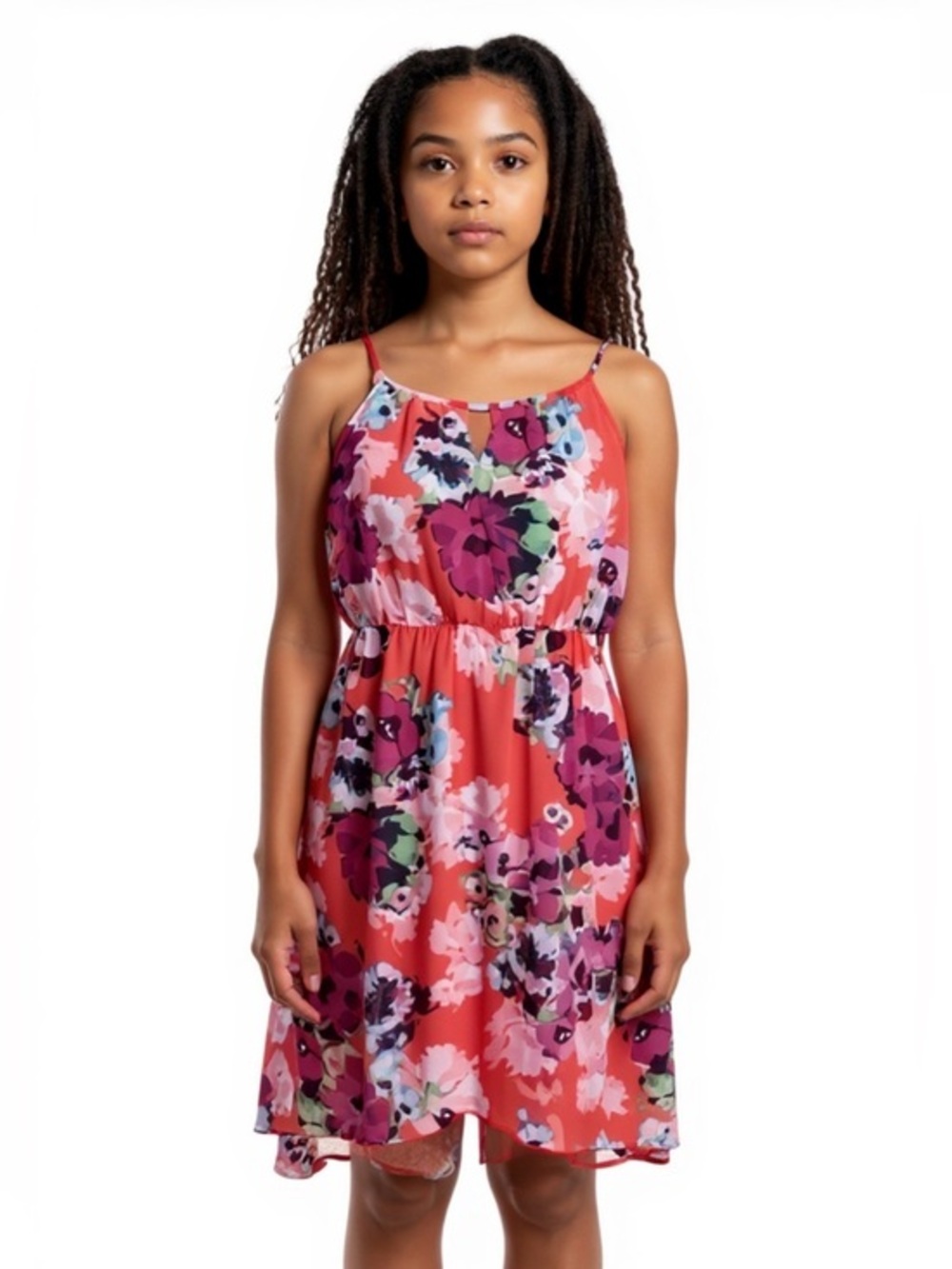 Nickie Lee Floral Hi-Low Dress